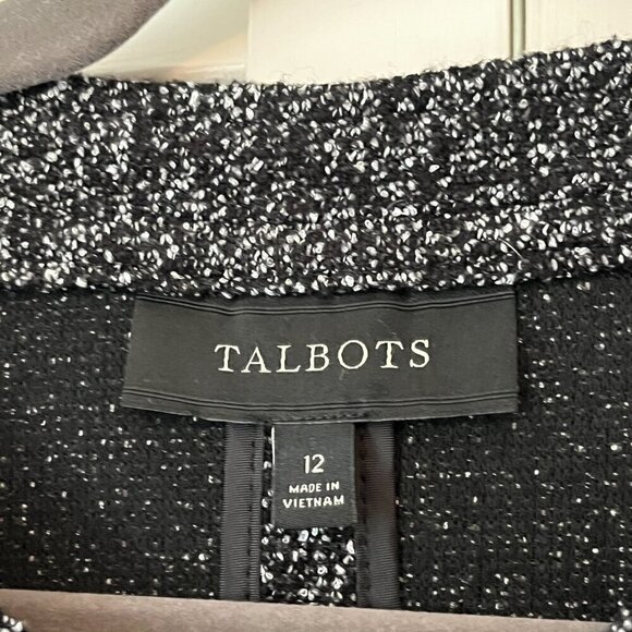 Talbots navy boucle blazer jacket 12 - Picture 5 of 9